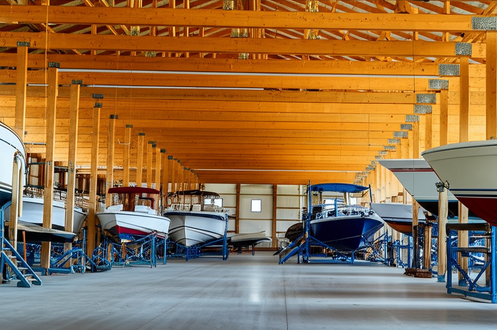 Innendørs båtlagring